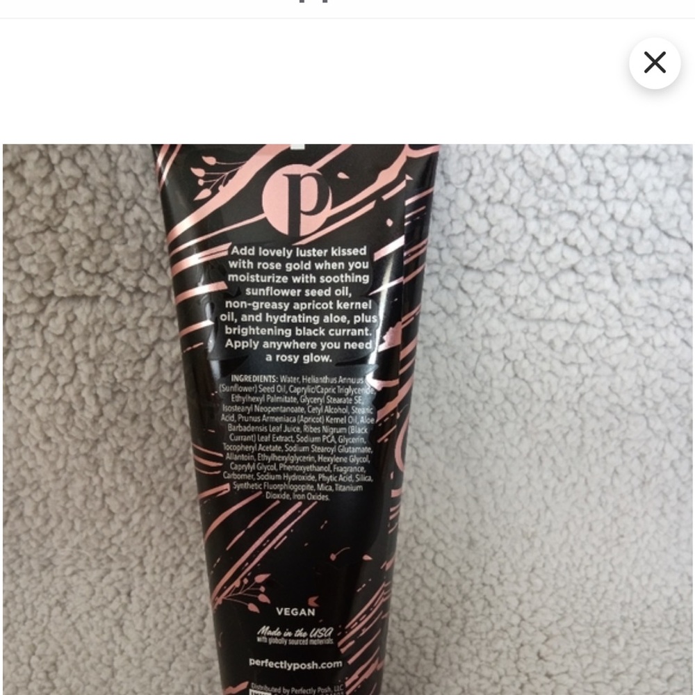 ❣️SALE❣️~~$10~~Perfectly Posh~Good Goddess~Rose Gold Body Crème~New/Sealed - Picture 6 of 8